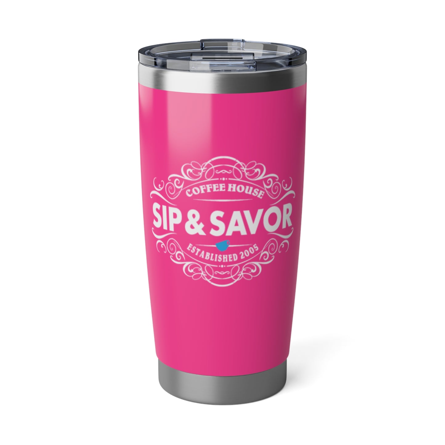 Pink Sip & Savor 20oz Travel Mug for Coffee Lovers