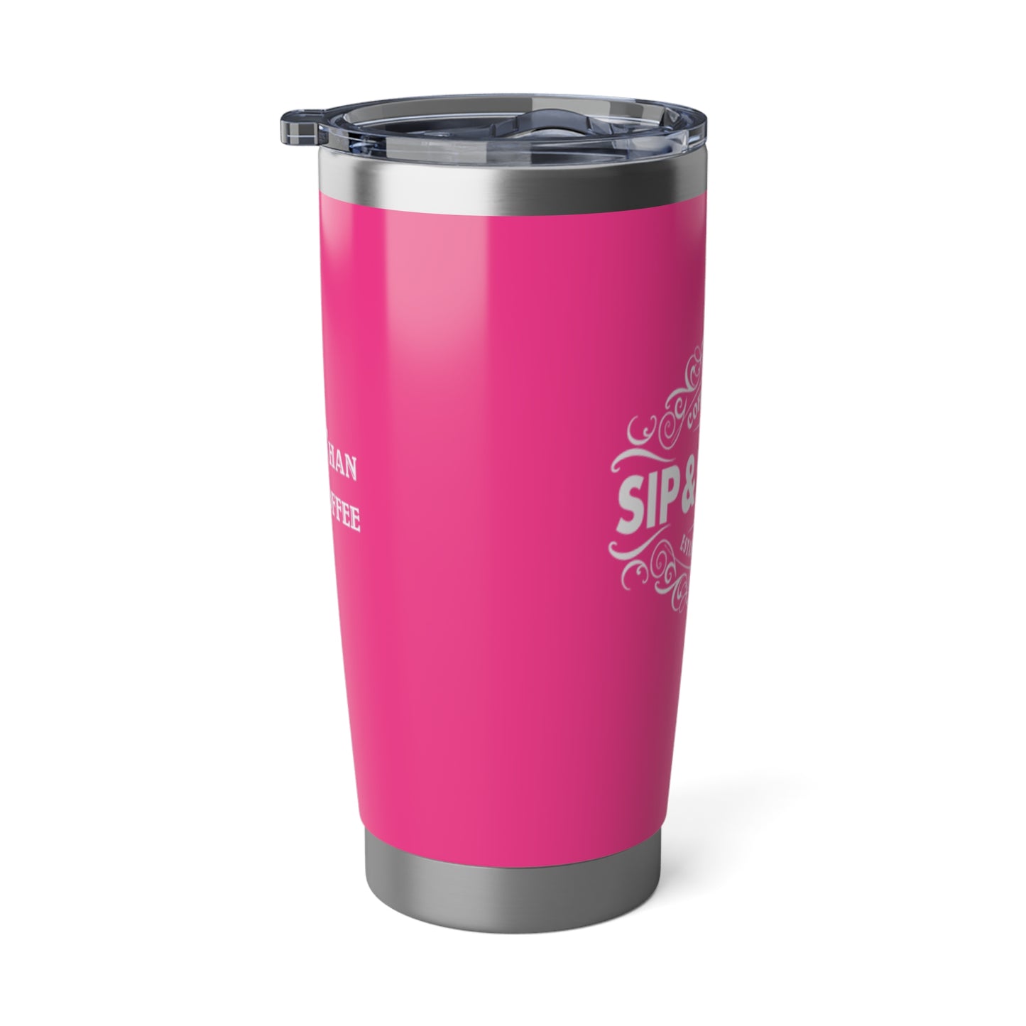 Pink Sip & Savor 20oz Travel Mug for Coffee Lovers