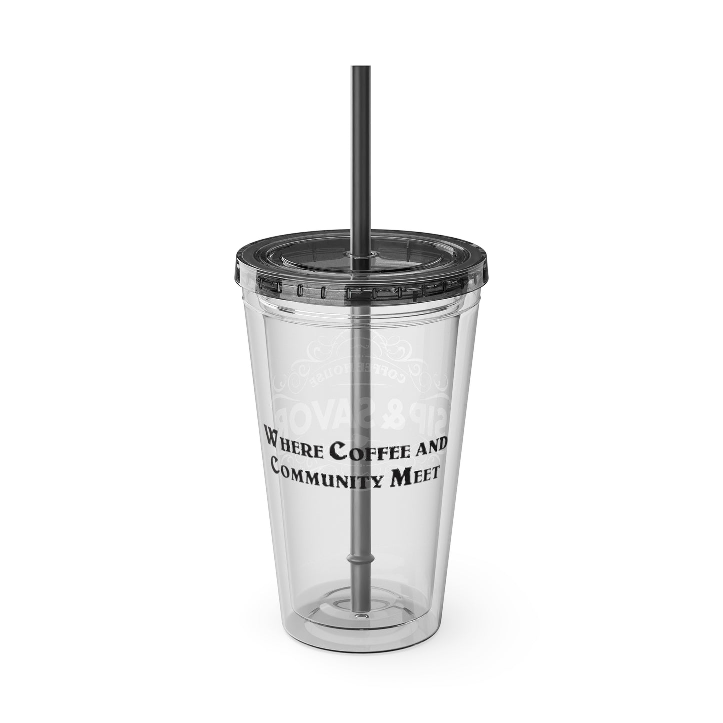 Water Cup 16oz Tumbler with Straw