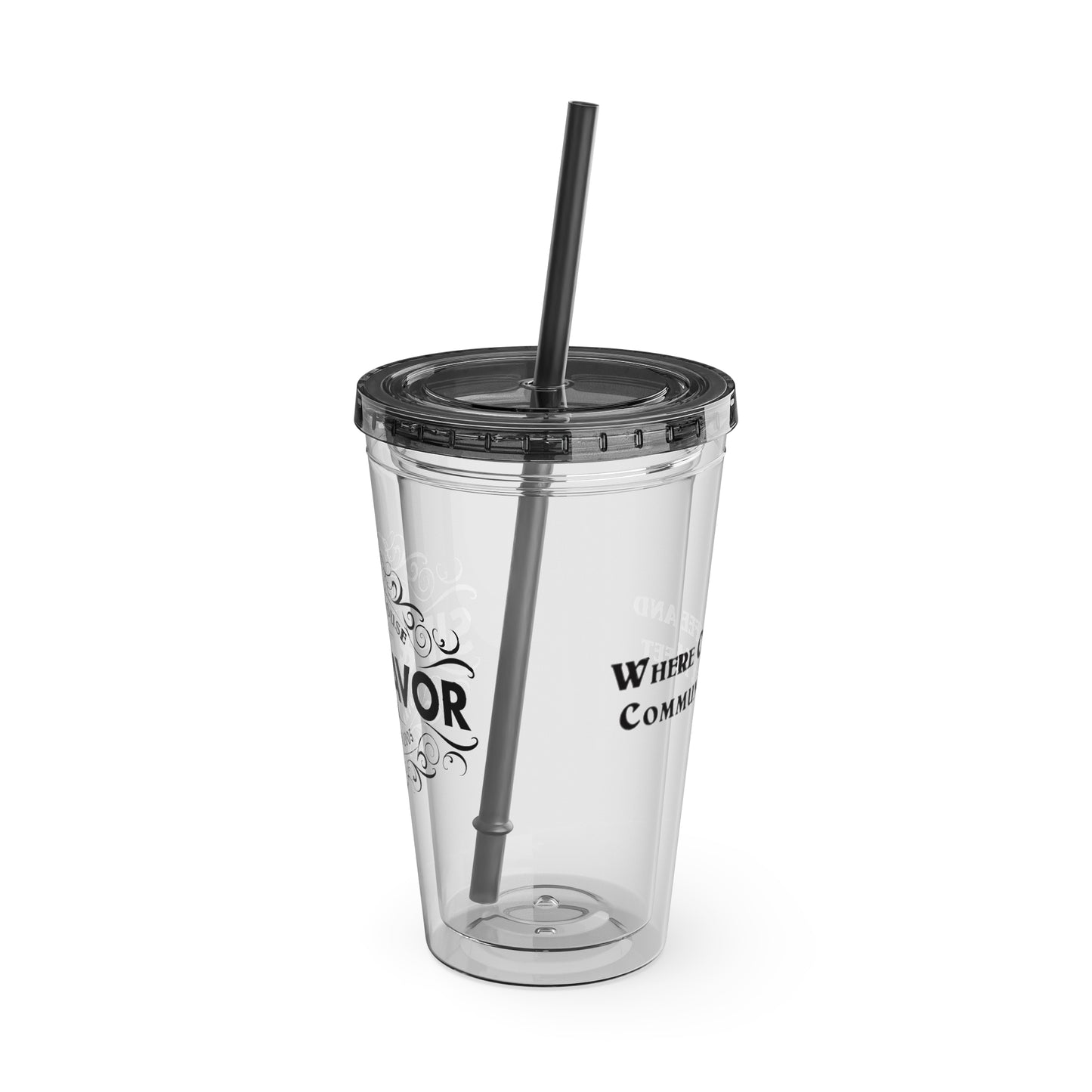 Water Cup 16oz Tumbler with Straw