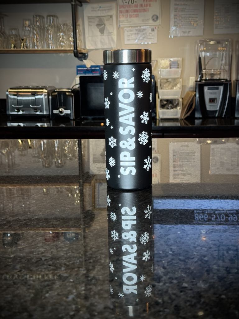 Sip Bundle #4 - Snowflake Tumbler w/ Pound of Coffee