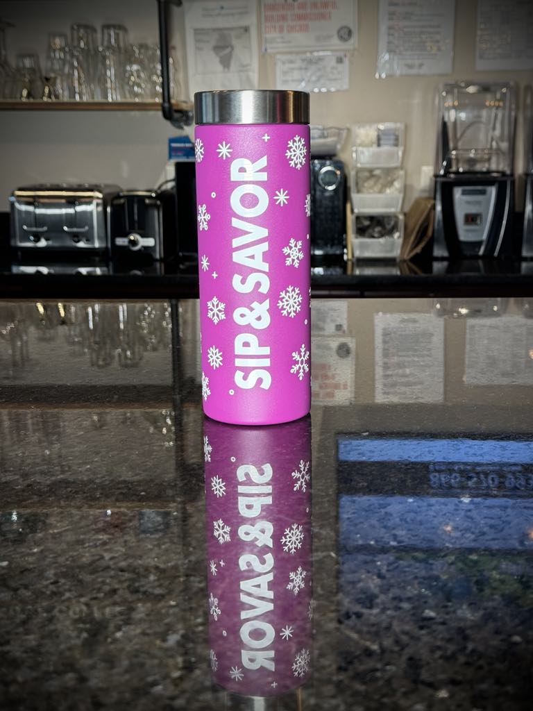 Sip Bundle #4 - Snowflake Tumbler w/ Pound of Coffee