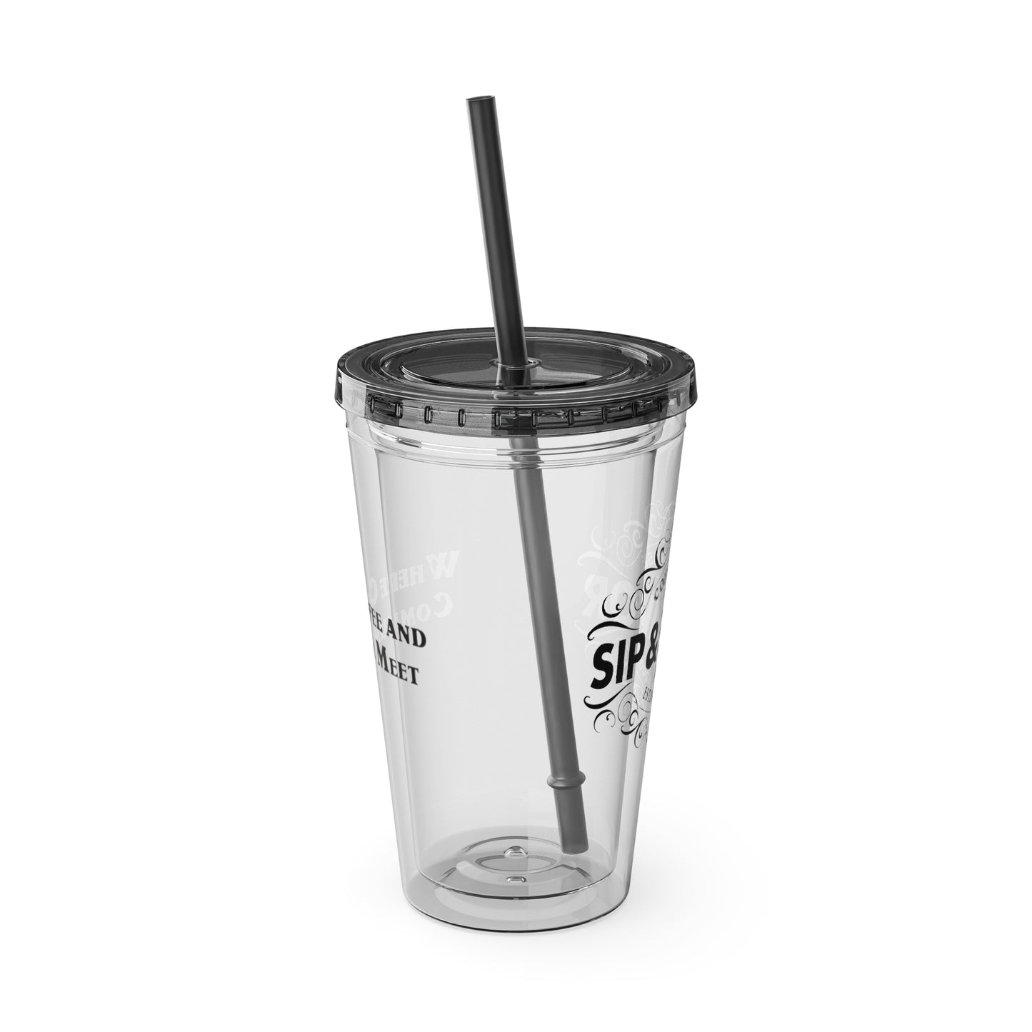 Water Cup 16oz Tumbler with Straw