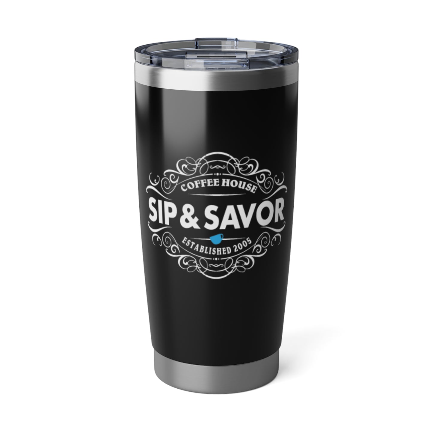Black Sip & Savor 20oz Travel Mug for Coffee Lovers