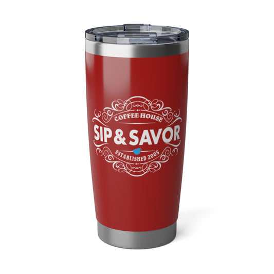 Red Sip & Savor 20oz Travel Mug for Coffee Lovers