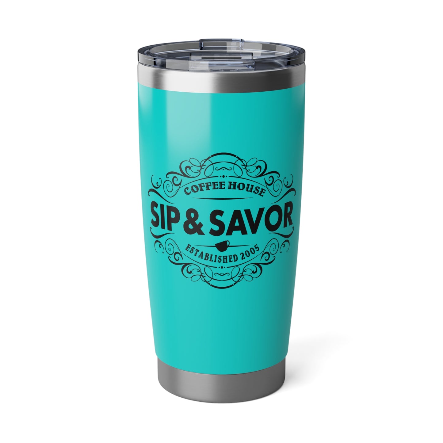 Turquoise Sip & Savor 20oz Travel Mug for Coffee Lovers
